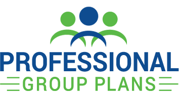 Professional Group Plans blue and green logo