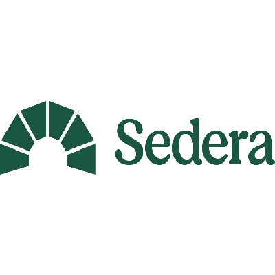 Sedera's logo and name in green