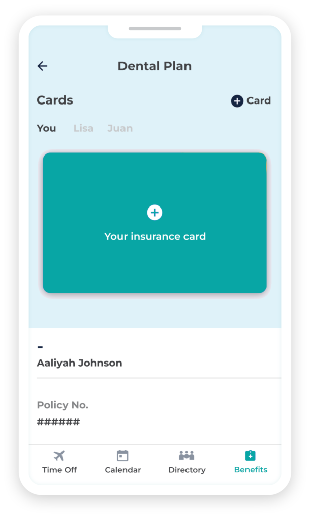 Ease mobile app ID card example