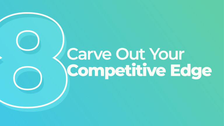 Carve Out Your Competitive Edge text gradient graphic