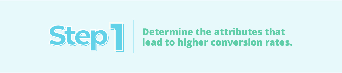 Step 1 — Determine the attributes that lead to higher conversion rates.