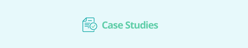 Case Studies as social proof icon banner